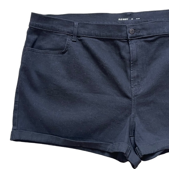 Old Navy Women’s Mid-Rise Wow Black Jean Shorts Plus Size 24 Stretchy Casual - Picture 4 of 10